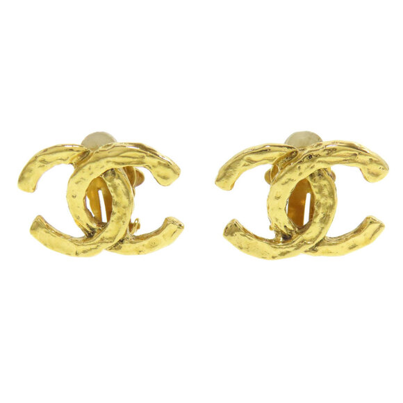 CHANEL Gold Logo Earrings - Picture 7 of 7